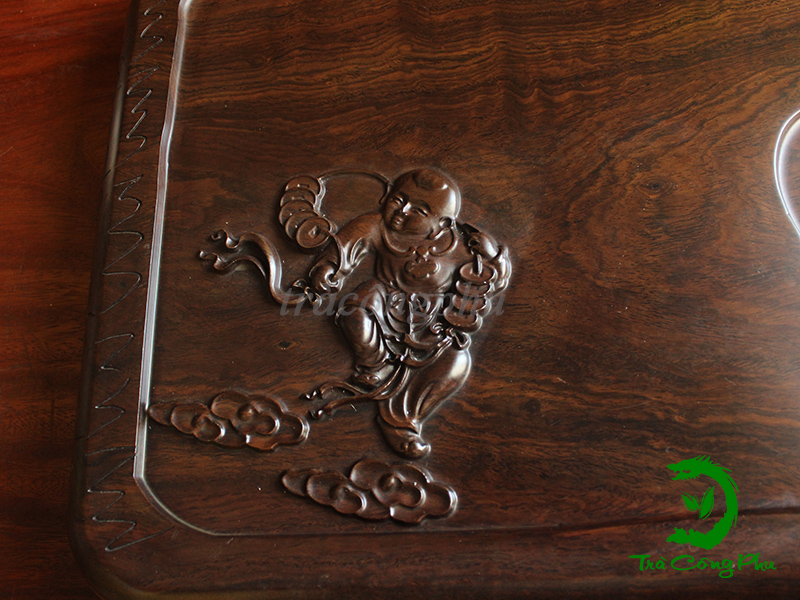 Khay Trà Nguyên Khối Gỗ Cẩm Lai - KGNK